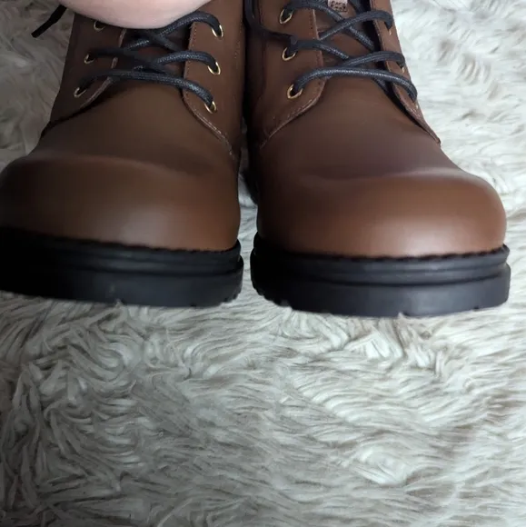 NWT Cole Haan Camea Waterproof Combat Boots in Brown
