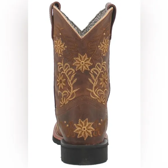 NWT Dan Post Youth Gardenia Honey Brown Leather Boots DPC3942 Size 4.5 D.