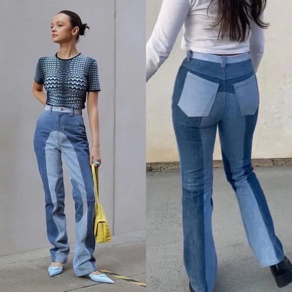 NWT EB Denim Kendall Riding Straight Jeans in Mixed Washes