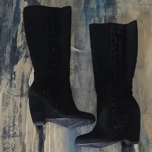 NWT, Elegant Black Knee-High Boots 7.5