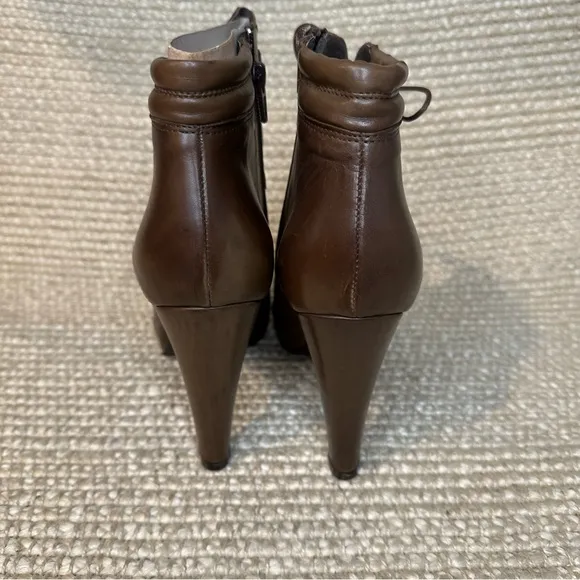 NWT Evado high heel leather lace up boots sz 39