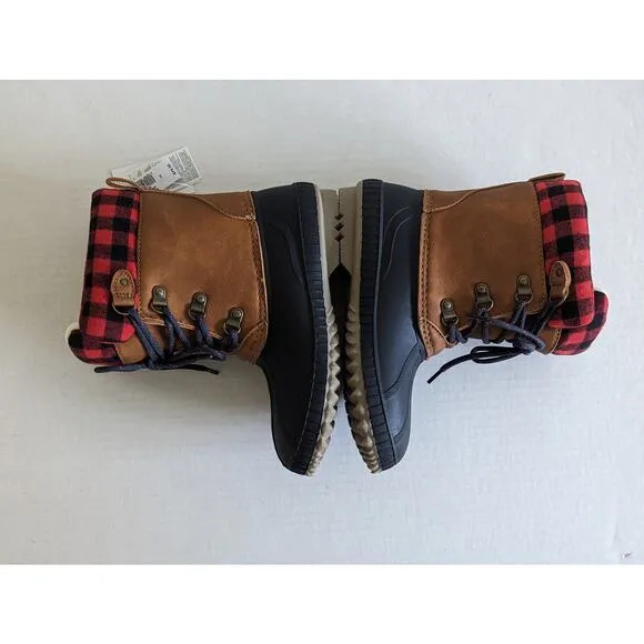NWT Gap Kids Duck Boots Size 1/2 Youth Winter Snow Boots Lace Up Thinsulate
