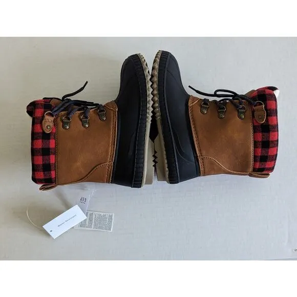 NWT Gap Kids Duck Boots Size 1/2 Youth Winter Snow Boots Lace Up Thinsulate