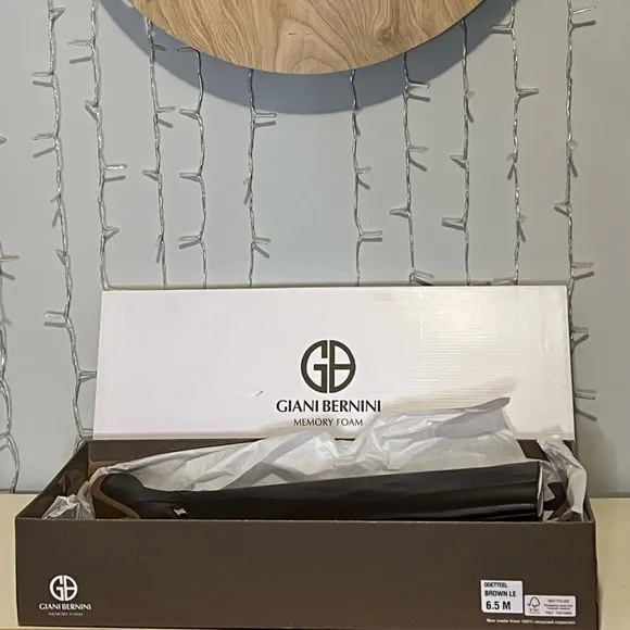 NWT Giani Bernini Odette Memory Foam Block Heel Knee High Riding Boots