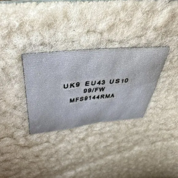 NWT Hunter Insulated Faux Shearling Lined Grey/Sage Rain Boots in Men's 10/EU 43