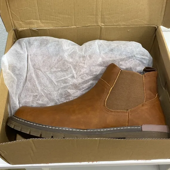 NWT JOUSEN Men’s Chelsea Boots Chukka Retro Slip On |Size 12