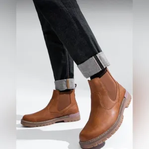 NWT JOUSEN Men’s Chelsea Boots Chukka Retro Slip On |Size 12