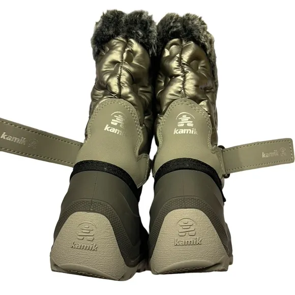 NWT Kamik Girl's Penny 3 Silver Waterproof Insulated Winter/Snow Boots Size 13