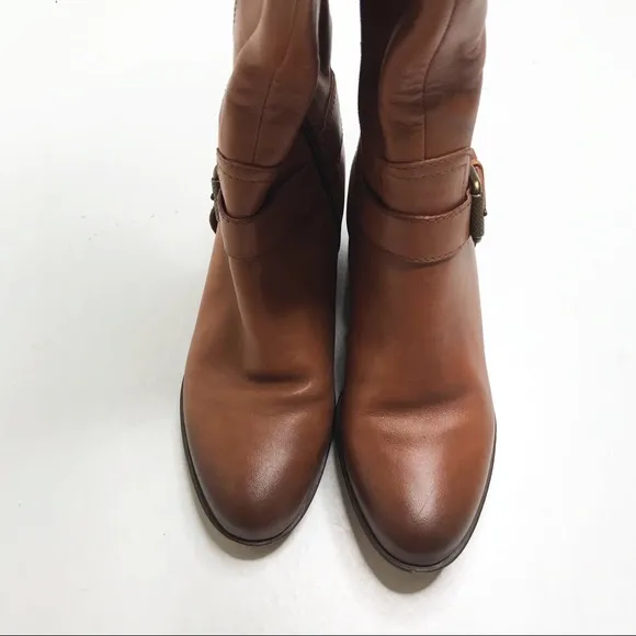 NWT Naturalizer Dalton Wide Calf Brown Cognac Leather Tall Riding Boots 5