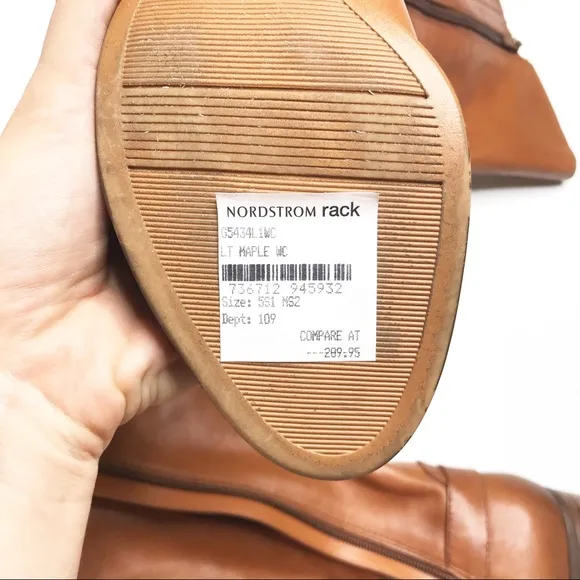 NWT Naturalizer Dalton Wide Calf Brown Cognac Leather Tall Riding Boots 5