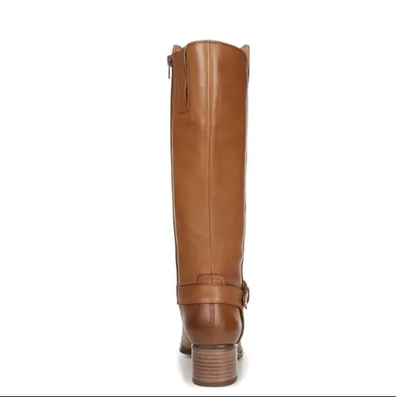 NWT Naturalizer Dalton Wide Calf Brown Cognac Leather Tall Riding Boots 5