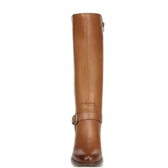 NWT Naturalizer Dalton Wide Calf Brown Cognac Leather Tall Riding Boots 5