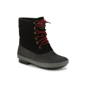 NWT PAJAR Mens Black Mixed Media Treaded Pajar Round Toe Duck Boots 12 M