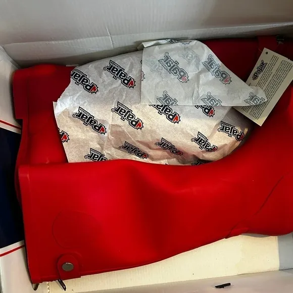 NWT Pajar Patricia Women's Rain Boots 6 Red Rubber Tall Knee High