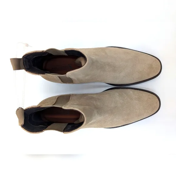 NWT SectionX Paxson Sand Suede Leather Memory Foam Chelsea Boots Size 12M