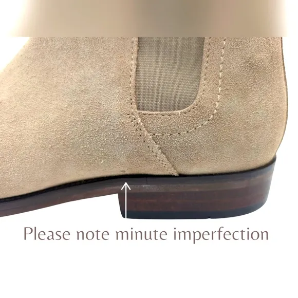 NWT SectionX Paxson Sand Suede Leather Memory Foam Chelsea Boots Size 12M