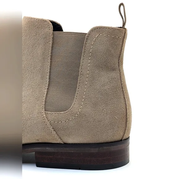 NWT SectionX Paxson Sand Suede Leather Memory Foam Chelsea Boots Size 12M