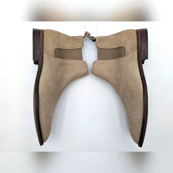 NWT SectionX Paxson Sand Suede Leather Memory Foam Chelsea Boots Size 12M