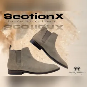 NWT SectionX Paxson Sand Suede Leather Memory Foam Chelsea Boots Size 12M