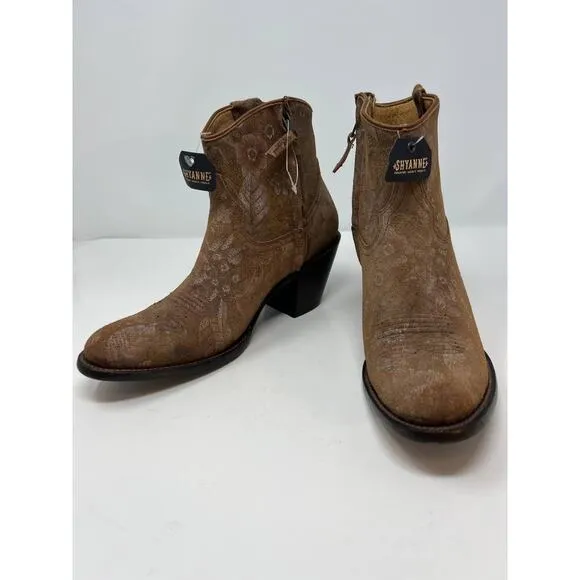 NWT Shyanne Sienna Western Ankle Boot Women's Leather 162483 Size 9155