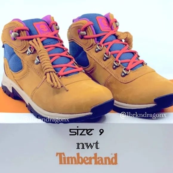 NWT Timberland Waterproof Purple Pink Blue Booties  Hiking Boots