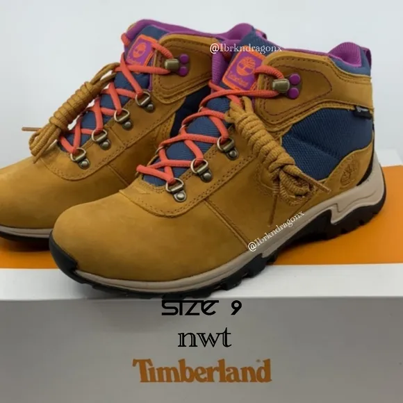 NWT Timberland Waterproof Purple Pink Blue Booties  Hiking Boots
