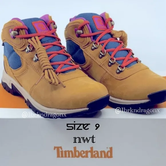 NWT Timberland Waterproof Purple Pink Blue Booties  Hiking Boots