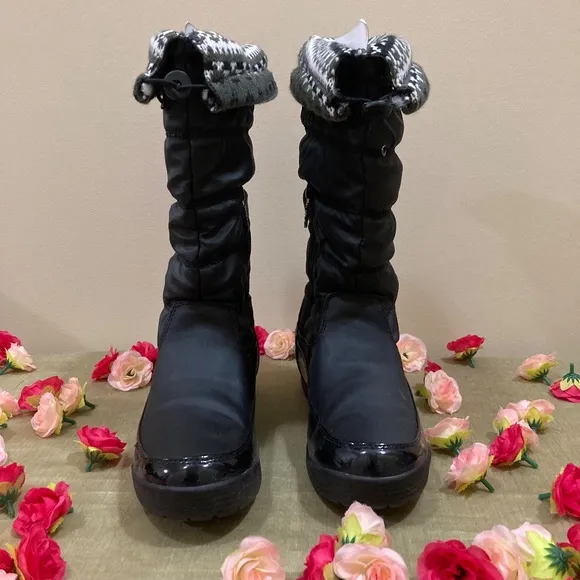 NWT Totes Waterproof Black Boots &quot;Caroline 2&quot; 10M