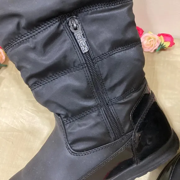 NWT Totes Waterproof Black Boots &quot;Caroline 2&quot; 10M