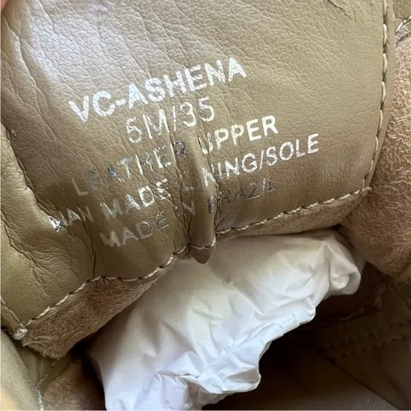 NWT Vince Camuto Ankle Buckle Tan Suede Boots Western Size 5