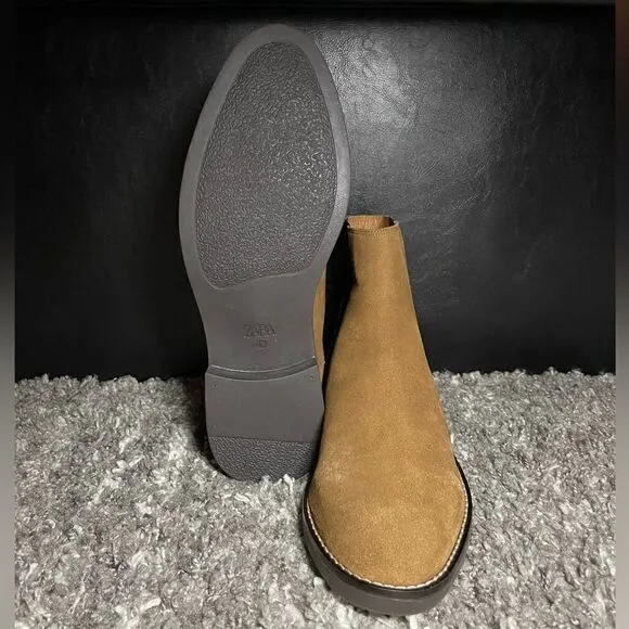 NWT Zara Split Leather Men’s Ankle Boots