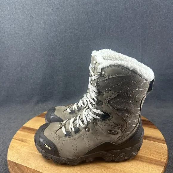 Oboz Bridger 9&quot; Women’s size 8.5 Insulated Waterproof Winter Boots Thinsulate