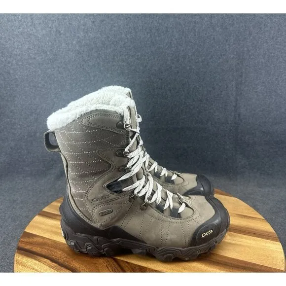Oboz Bridger 9&quot; Women’s size 8.5 Insulated Waterproof Winter Boots Thinsulate