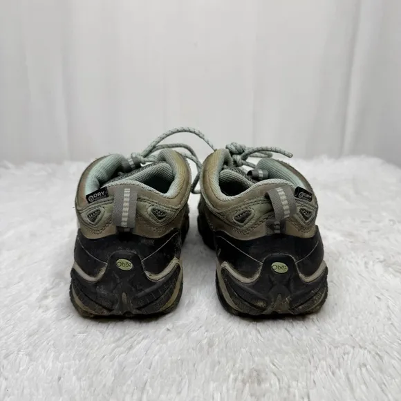 OBOZ / Sawtooth low dry hiking boots brown gray teal / 9