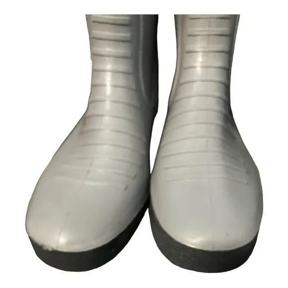 OKESPOR Spike Snow Boots Grey Plaid Top Lining Size Fuzzy 12.5 US 46 Eur
