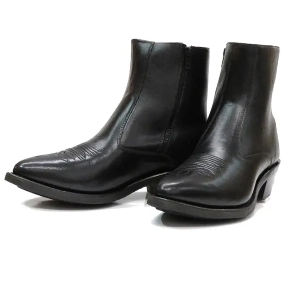 Old‎ West Leather Riding Ankle Boots