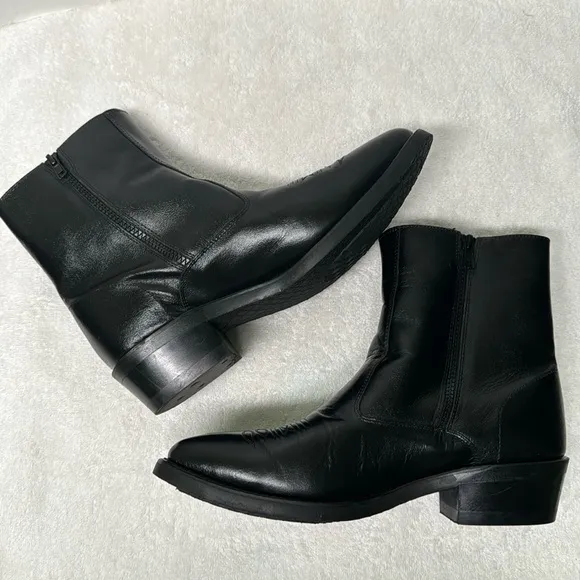 Old‎ West Leather Riding Ankle Boots