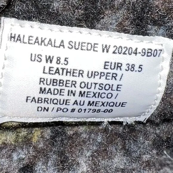 Olukai Haleakala Suede 12&quot; Mid Boots Size 8.5 Hawaiian Wool Lined Tan Chestnut