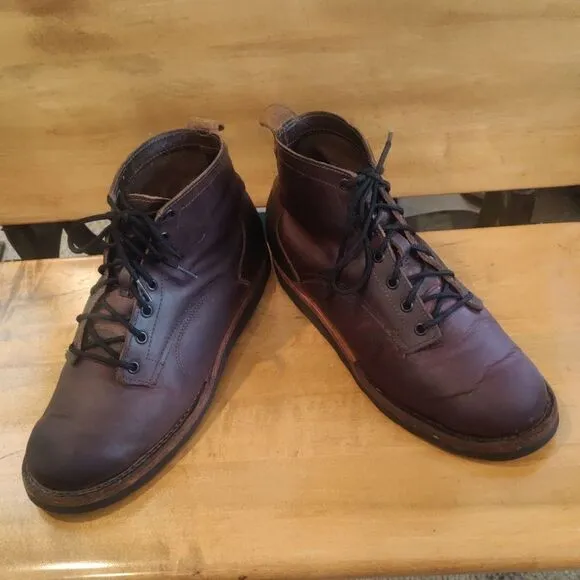 Origin USA brown boots vibram soles size 10 made in Maine