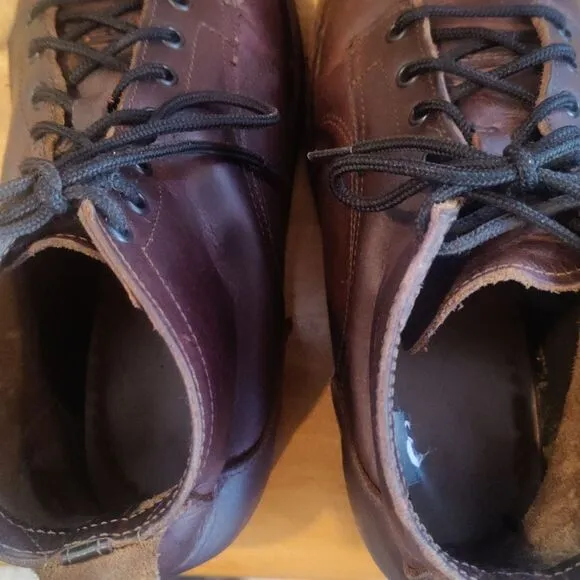 Origin USA brown boots vibram soles size 10 made in Maine