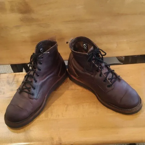 Origin USA brown boots vibram soles size 10 made in Maine