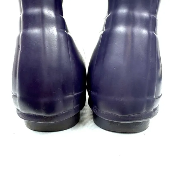 Original Tall Hunter Waterproof Rain Boots in Aubergine (dark purple) sz 8