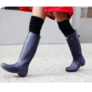 Original Tall Hunter Waterproof Rain Boots in Aubergine (dark purple) sz 8