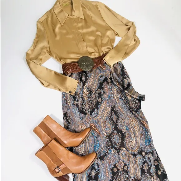 OSCAR DE LA RENTA silk skirt