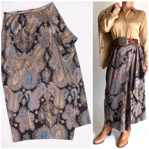 OSCAR DE LA RENTA silk skirt