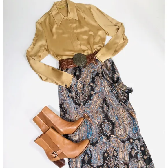 OSCAR DE LA RENTA silk skirt