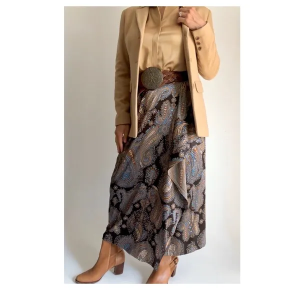 OSCAR DE LA RENTA silk skirt