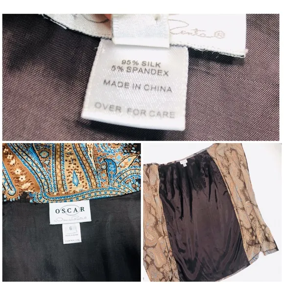 OSCAR DE LA RENTA silk skirt