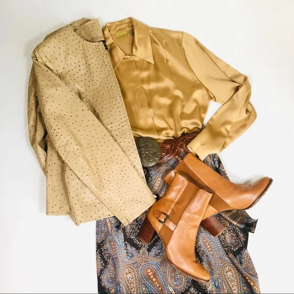 OSCAR DE LA RENTA silk skirt