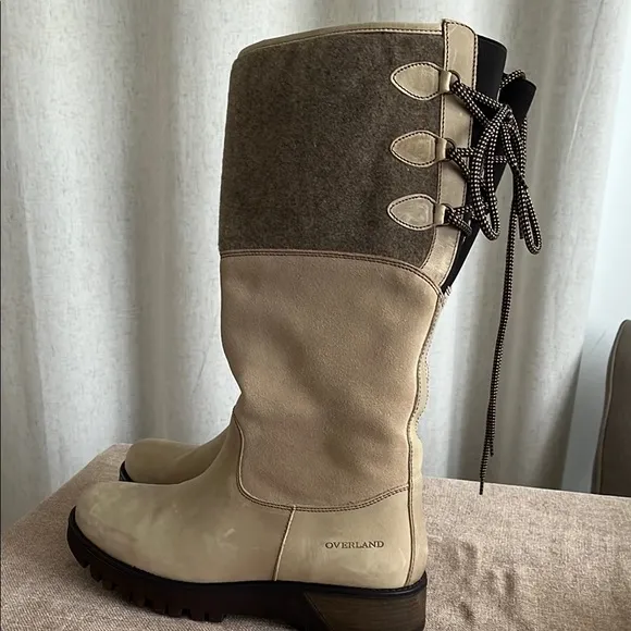 Overland Women's Gaia Shearling-Lined Waterproof Leather Boots size 41